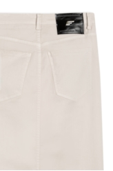 Saia Denim Color Stretch (Midi) Et Metal Areia