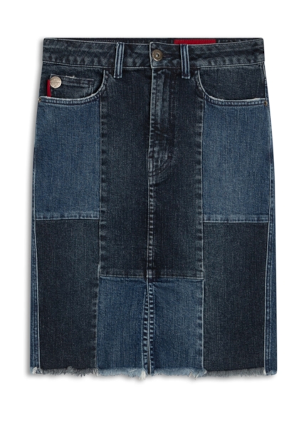 Saia Denim Dark Sea Elastci Khole 1753-Lav.Escuro Bicolor