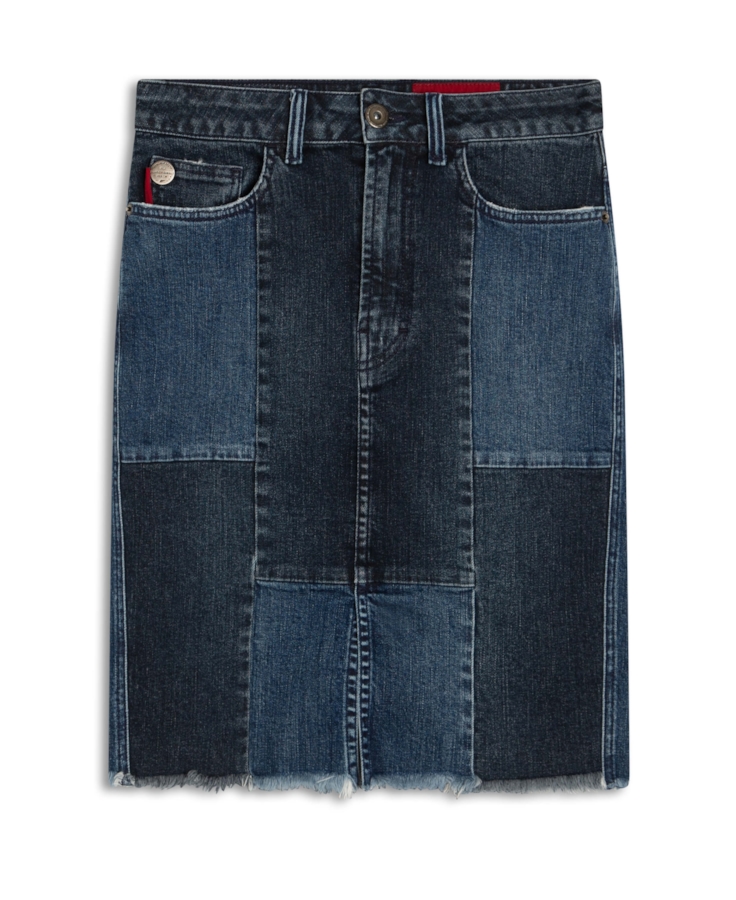 Saia Denim Dark Sea Elastci Khole 1753-Lav.Escuro Bicolor