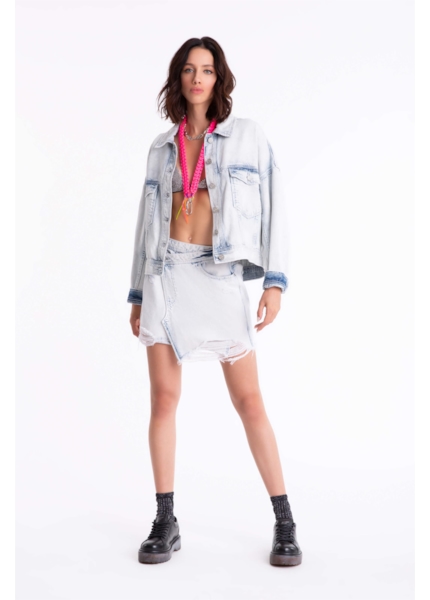 Saia Denim Wrap 1812-Lav.Claro C/ Puidos