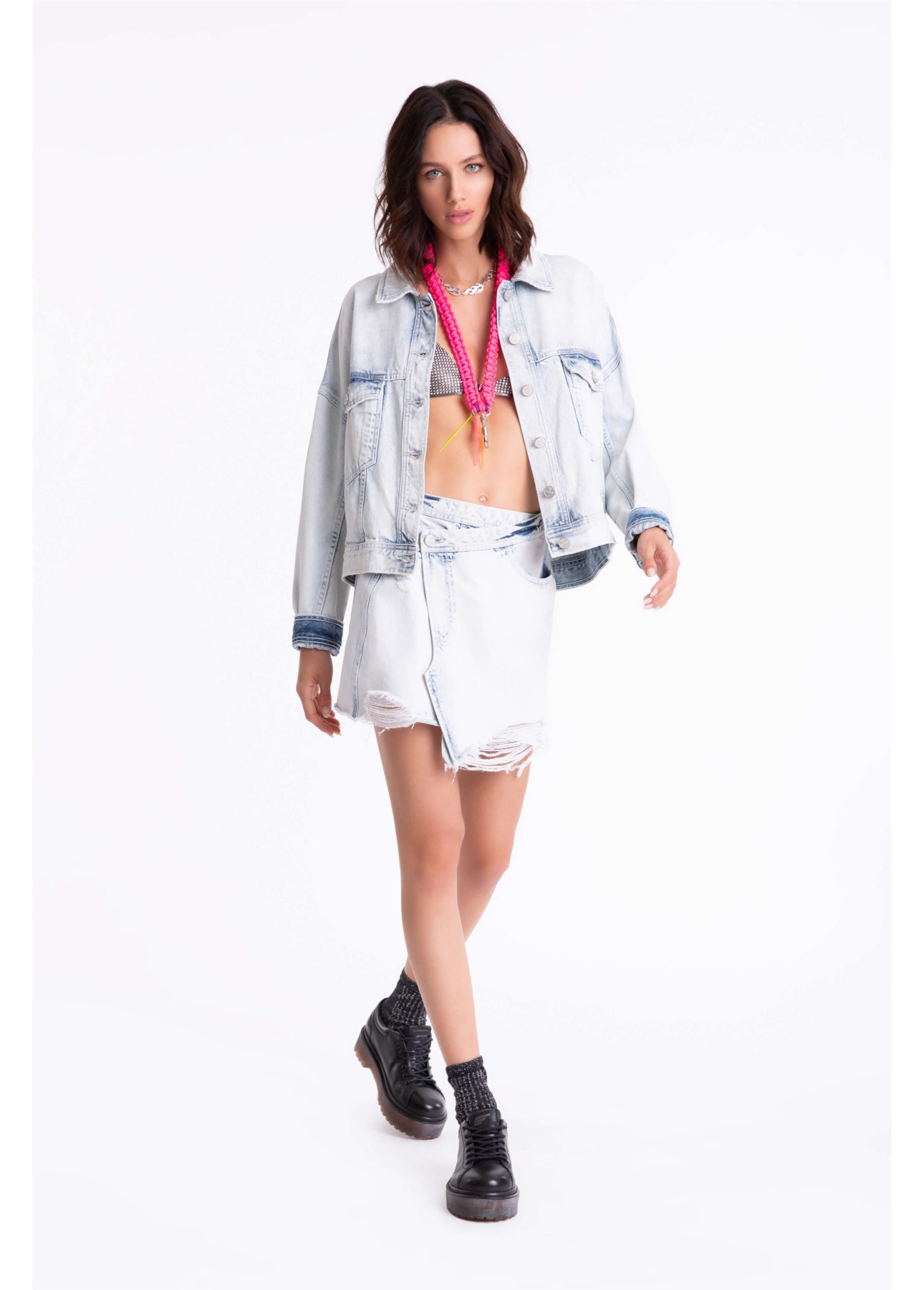Saia Denim Wrap 1812-Lav.Claro C/ Puidos