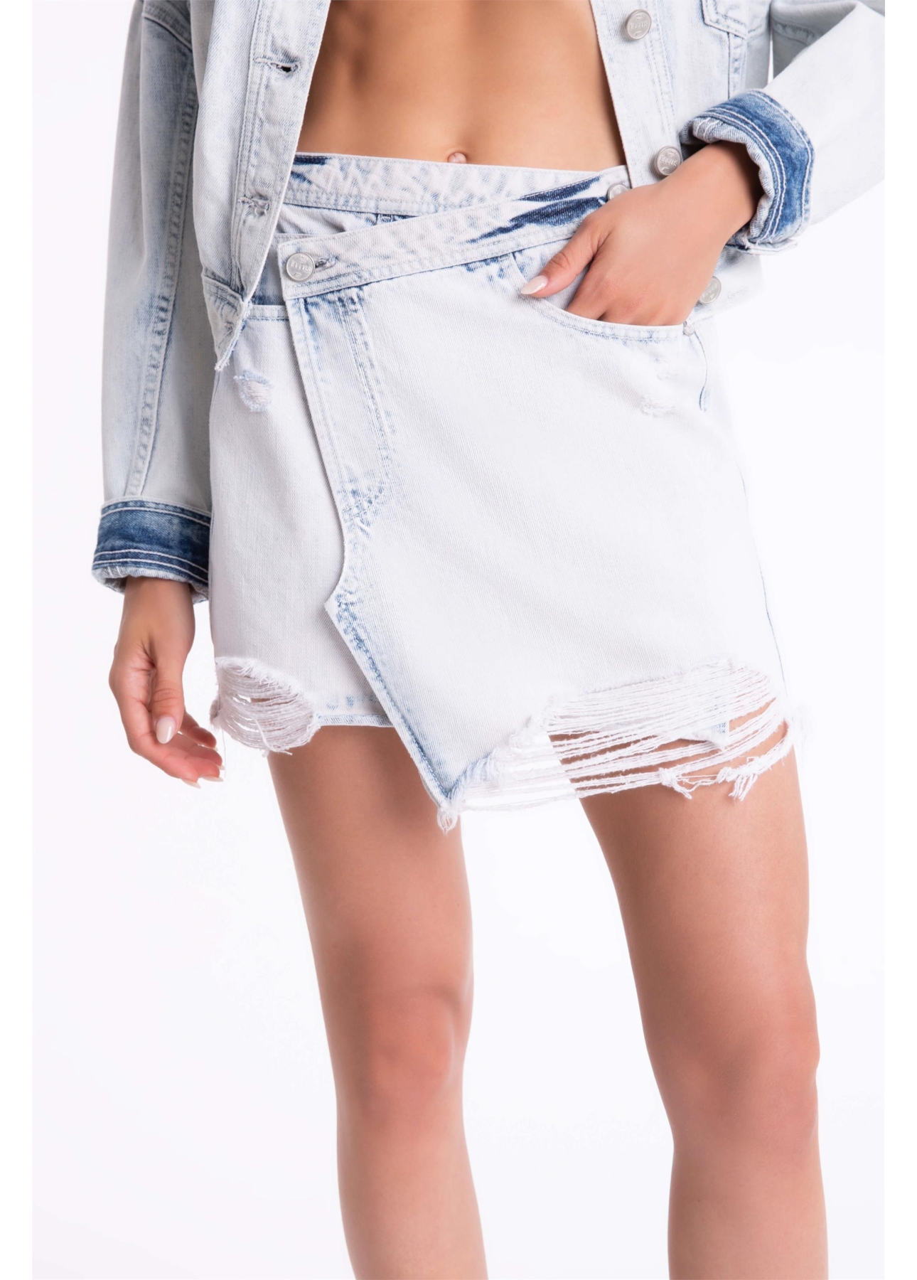 Saia Denim Wrap 1812-Lav.Claro C/ Puidos