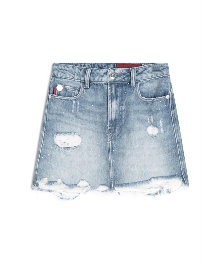Saia Desert Denim 1800-Lav.Claro C/ Rede+pu