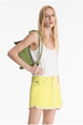 Saia Destroyed Color Verde Fluor