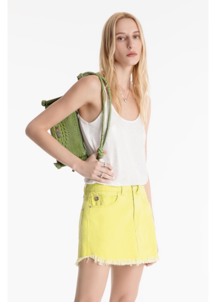 Saia Destroyed Color Verde Fluor