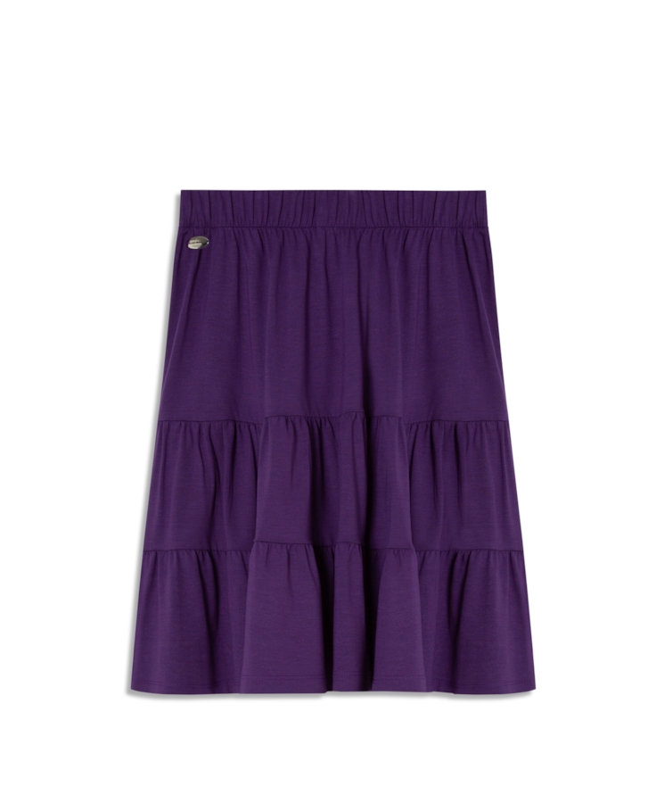 Saia Ellus Três Marias Viscolycra Saia Roxo