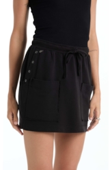 Saia Eyelets Skirt Preto