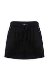 Saia Eyelets Skirt Preto
