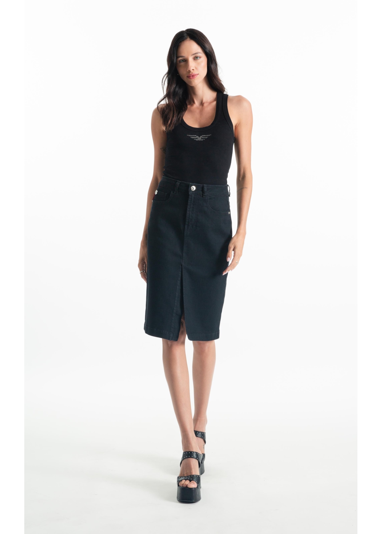 Saia First Black (Midi) 5 Pockets Lav. 35 Amaciado