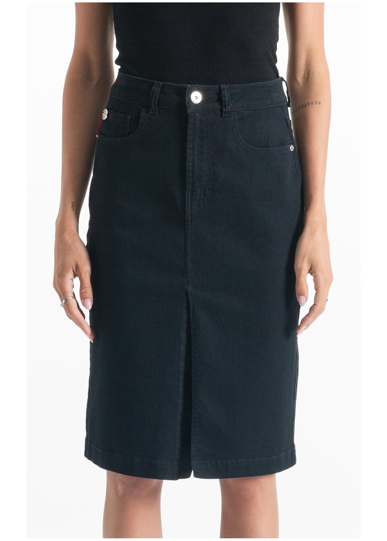 Saia First Black (Midi) 5 Pockets Lav. 35 Amaciado