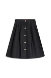 Saia First Blue Midi Botoes Amaciado