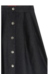 Saia First Blue Midi Botoes Amaciado