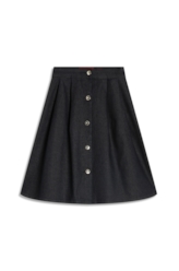 Saia First Blue Midi Botoes Amaciado