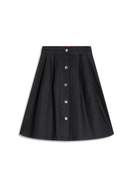 Saia First Blue Midi Botoes Amaciado