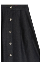 Saia First Blue Midi Botoes Amaciado