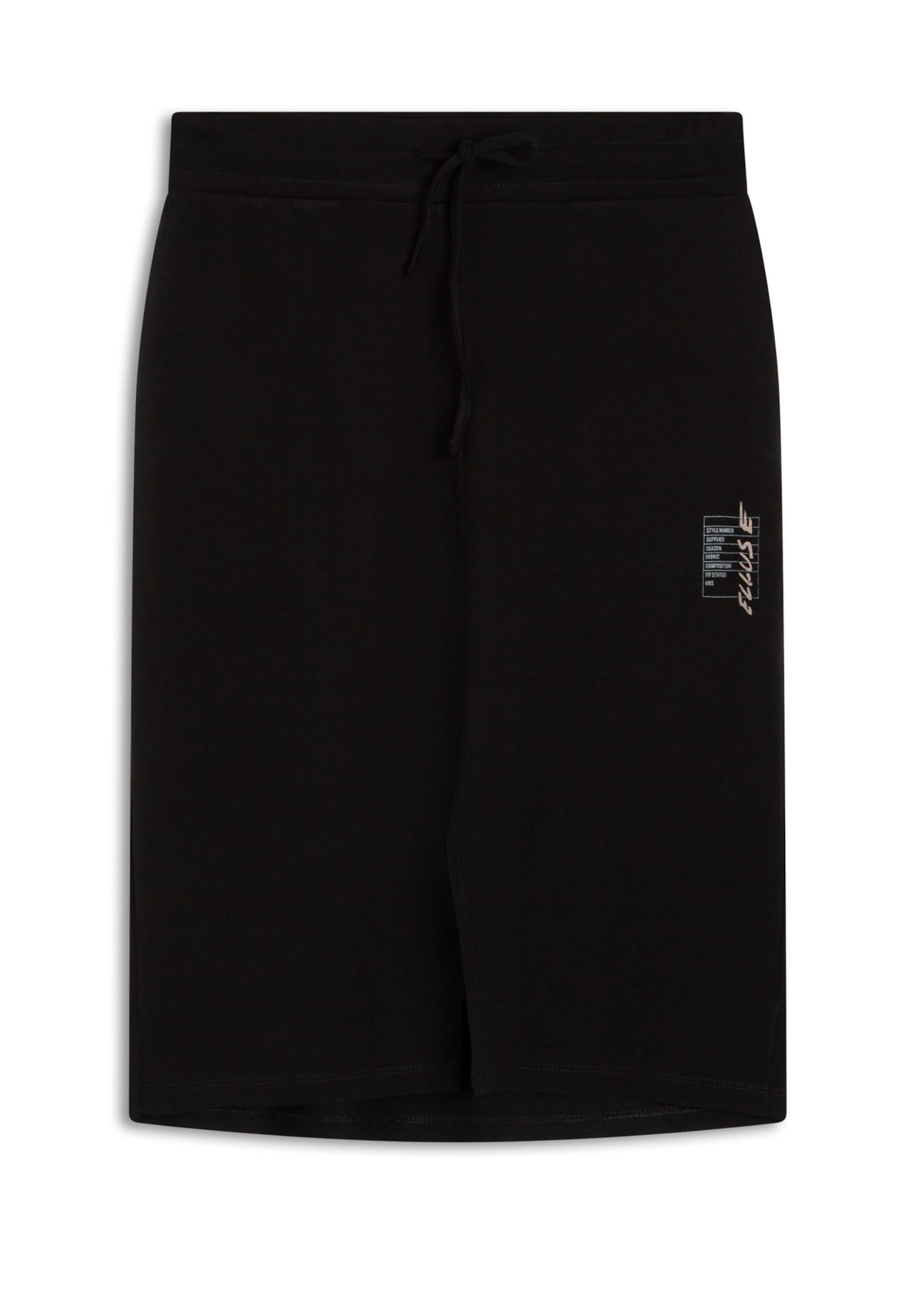 Saia Fleece Jersey Ellus Label Mid Preto