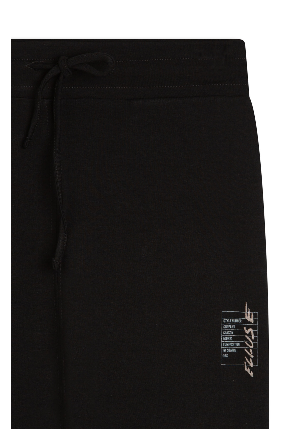 Saia Fleece Jersey Ellus Label Mid Preto