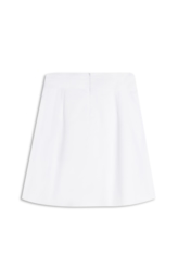 Saia Galles Pleats Midi Branco