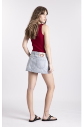 Saia Jeans Vintage Denim Mini Lav. Claro Total