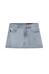 Saia Jeans Vintage Denim Mini Lav. Claro Total