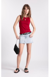 Saia Jeans Vintage Denim Mini Lav. Claro Total