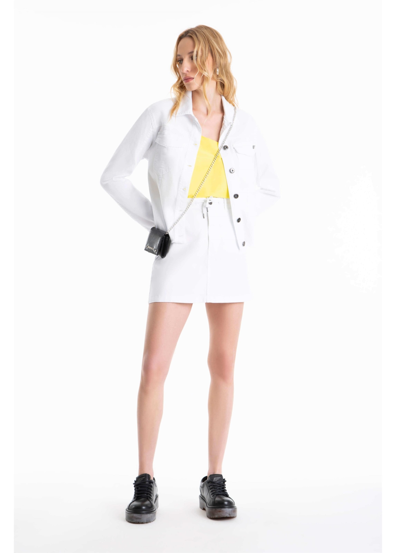 Saia Jogging Color Emma Preppy Branco