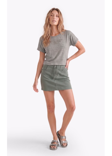 Saia Jogging Color Emma Preppy Verde Oliva