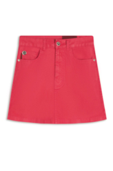 Saia Leather Denim Emma Cereja