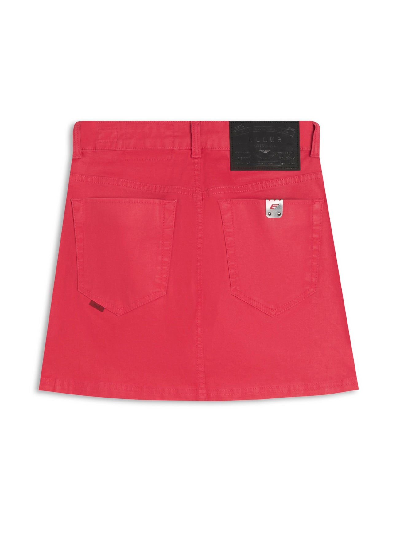 Saia Leather Denim Emma Cereja