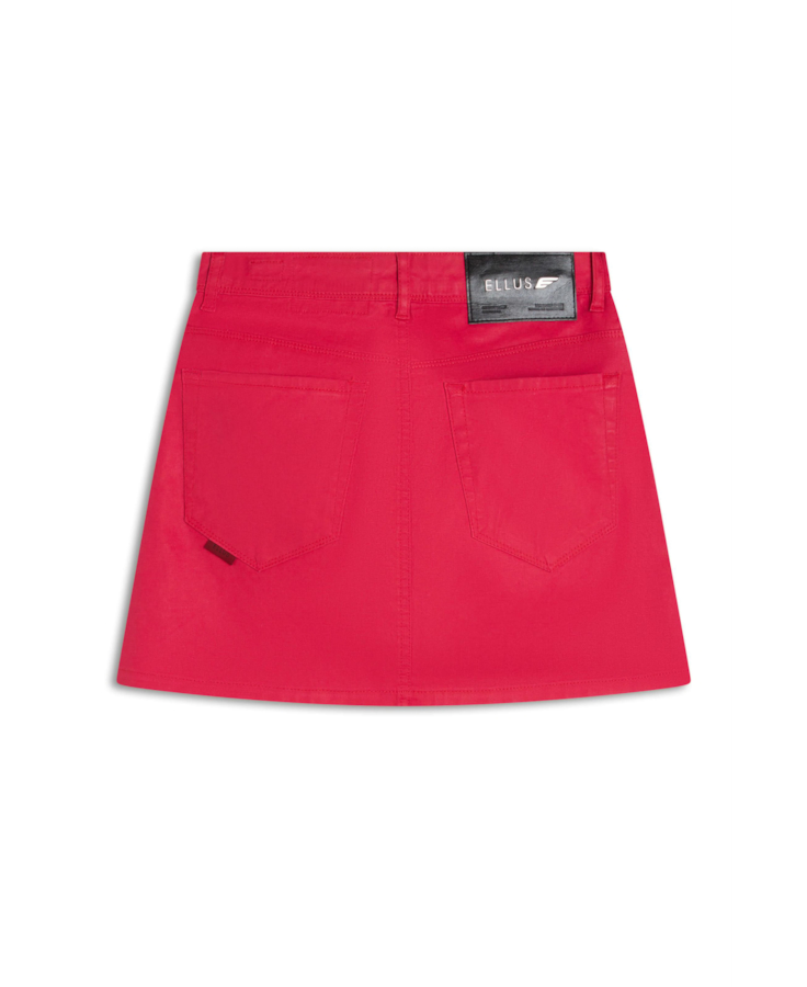 Saia Leather Denim Emma Filigrana Cereja