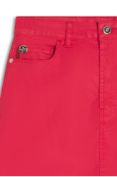 Saia Leather Denim Emma Filigrana Cereja