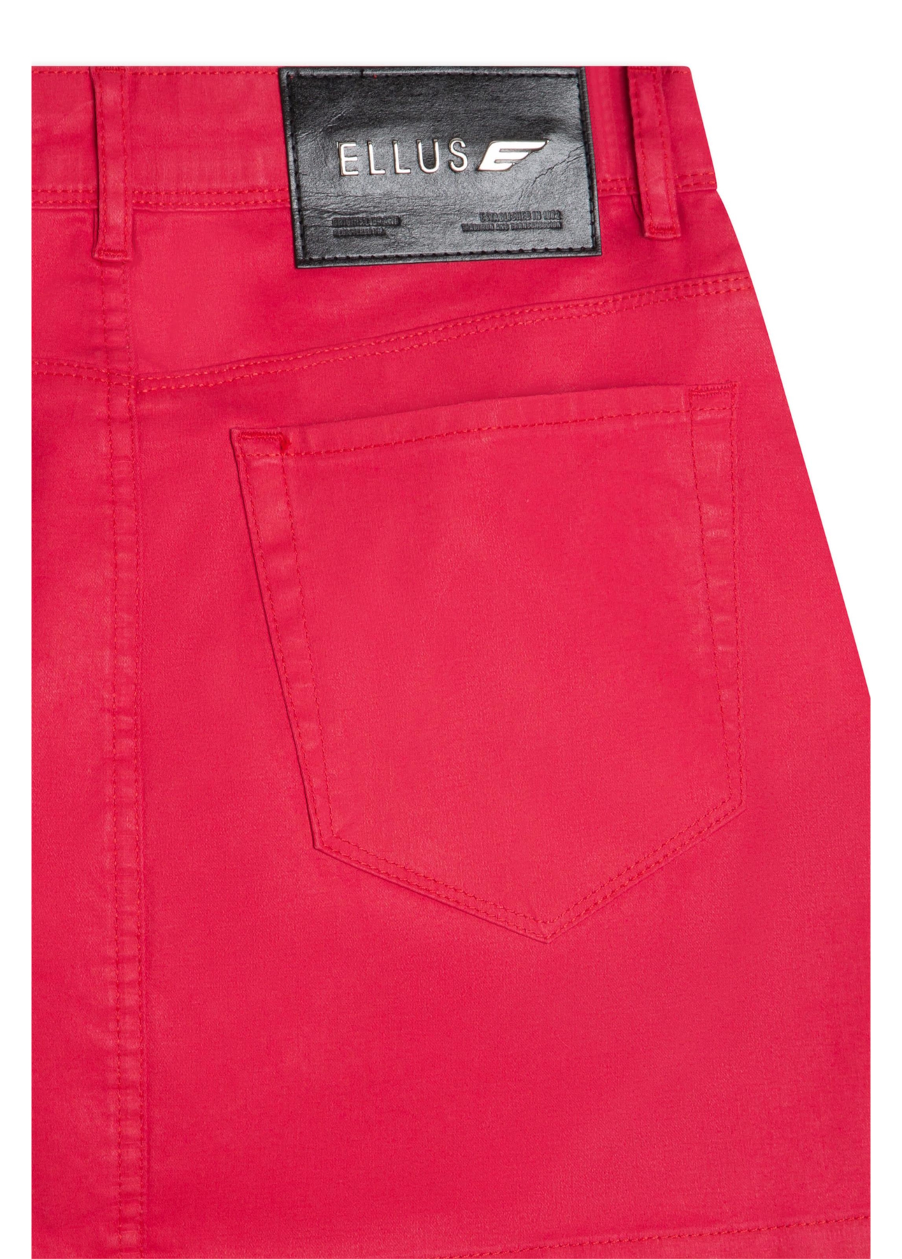 Saia Leather Denim Emma Filigrana Cereja