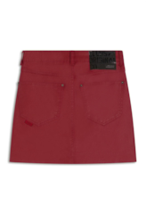 Saia Leather Denim Zoe Magenta