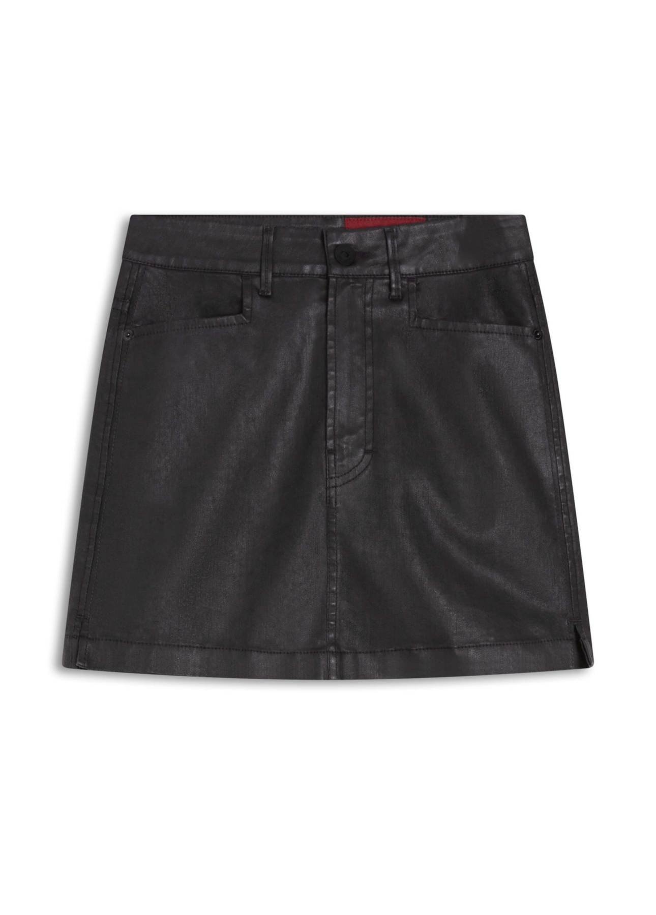 Saia Leather Denim Zoe Preto