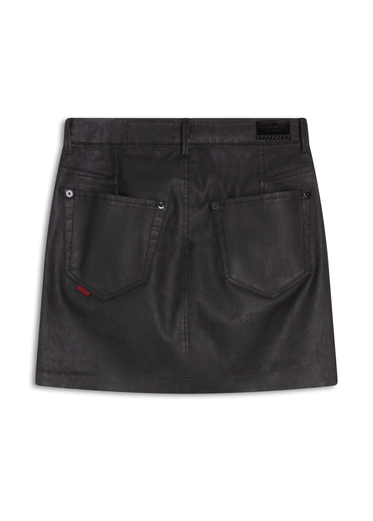 Saia Leather Denim Zoe Preto