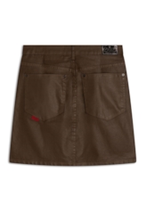 Saia Leather Elastic Khloe Marrom Escuro