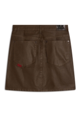 Saia Leather Elastic Khloe Marrom Escuro