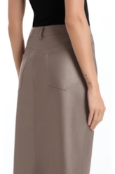 Saia Leather Like Slit Midi Mouse
