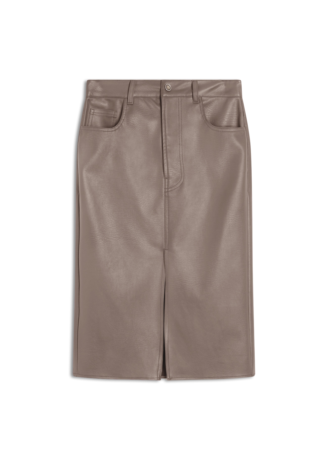 Saia Leather Like Slit Midi Mouse