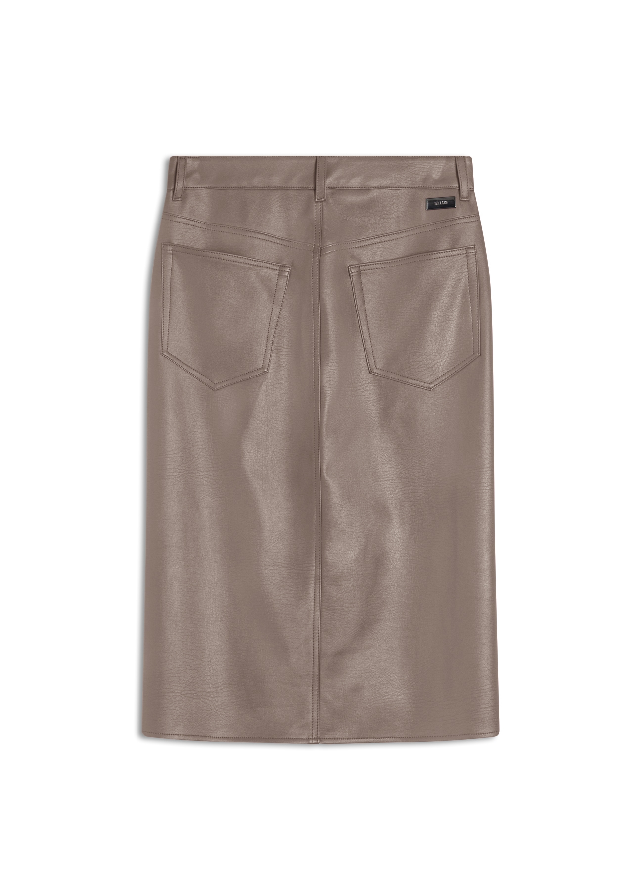 Saia Leather Like Slit Midi Mouse
