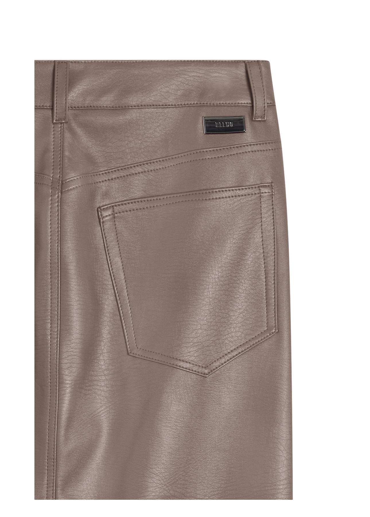 Saia Leather Like Slit Midi Mouse