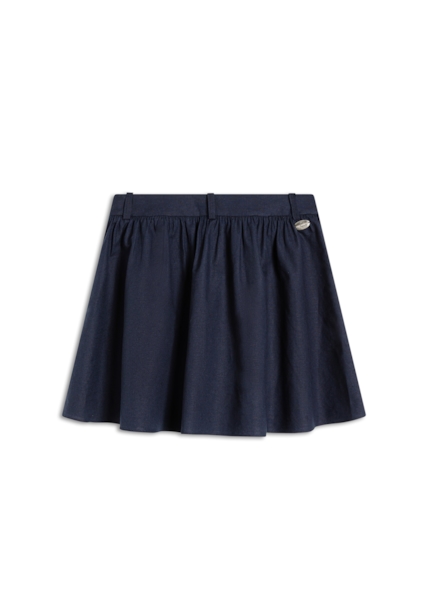 Saia Linen Blend Knee Dark Navy