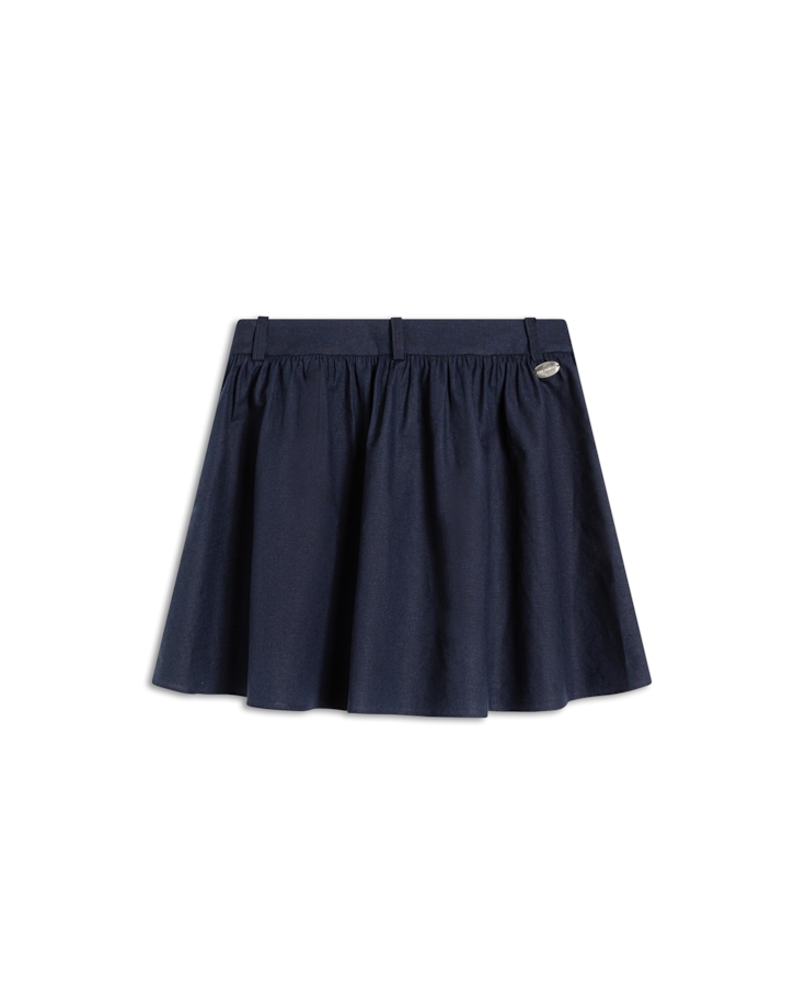 Saia Linen Blend Knee Dark Navy