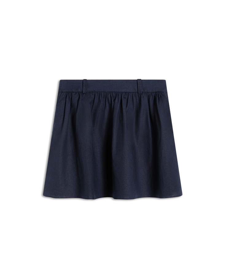 Saia Linen Blend Knee Dark Navy