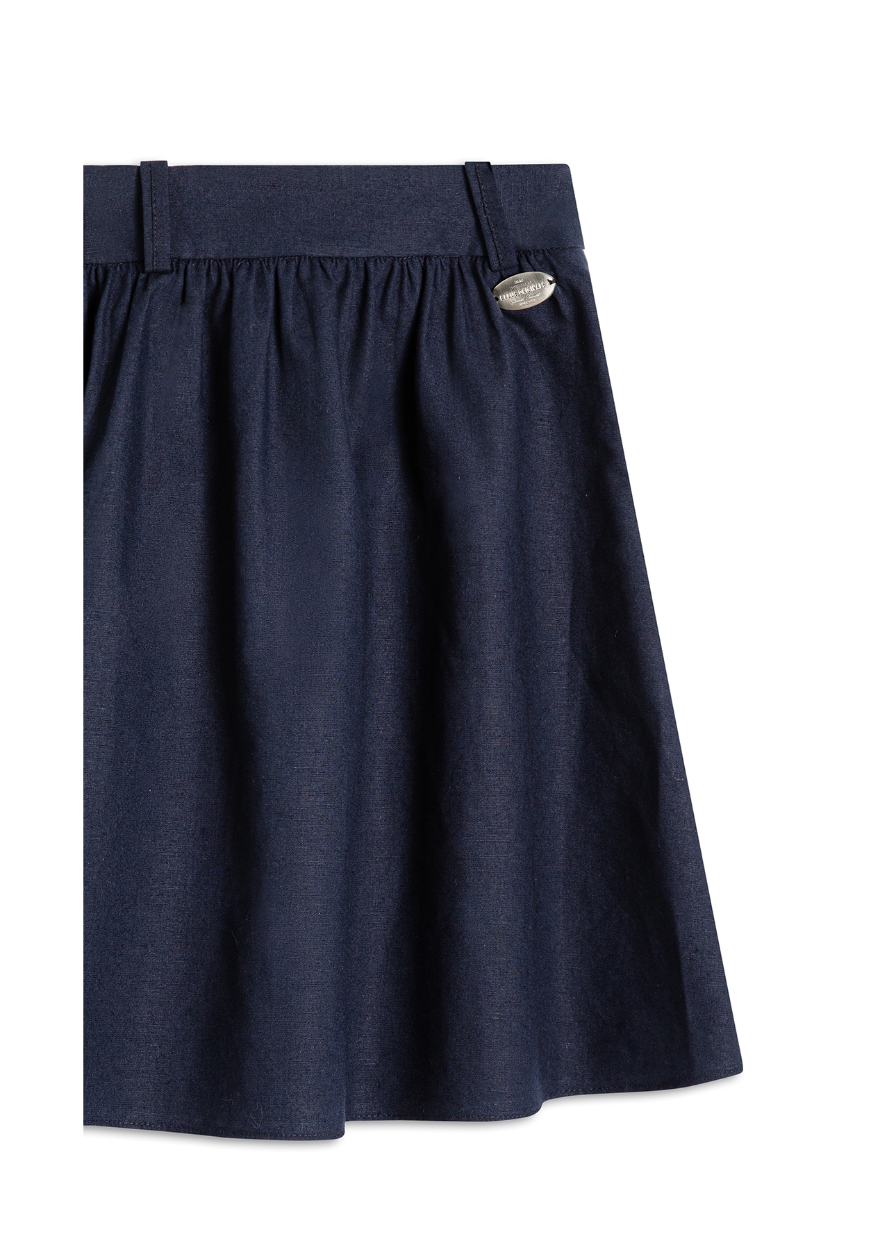 Saia Linen Blend Knee Dark Navy