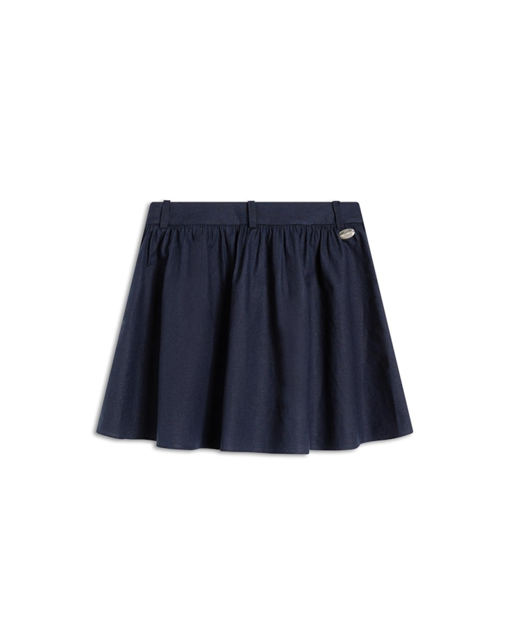 Saia Linen Blend Knee Dark Navy