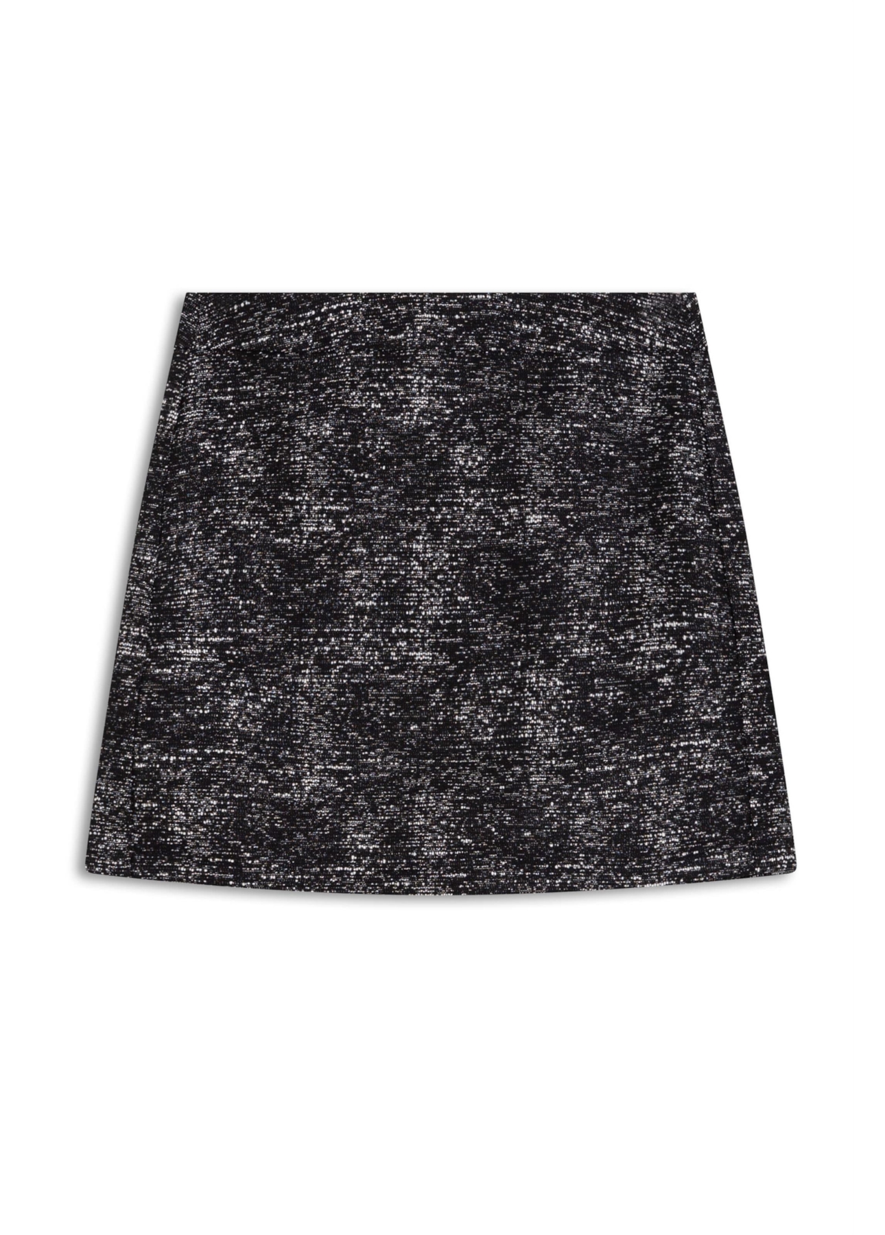 Saia Metal Tweed Straight Preto