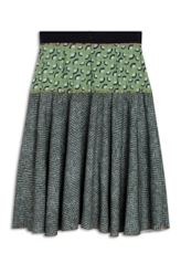 Saia Midi Luna Chevron Estampado