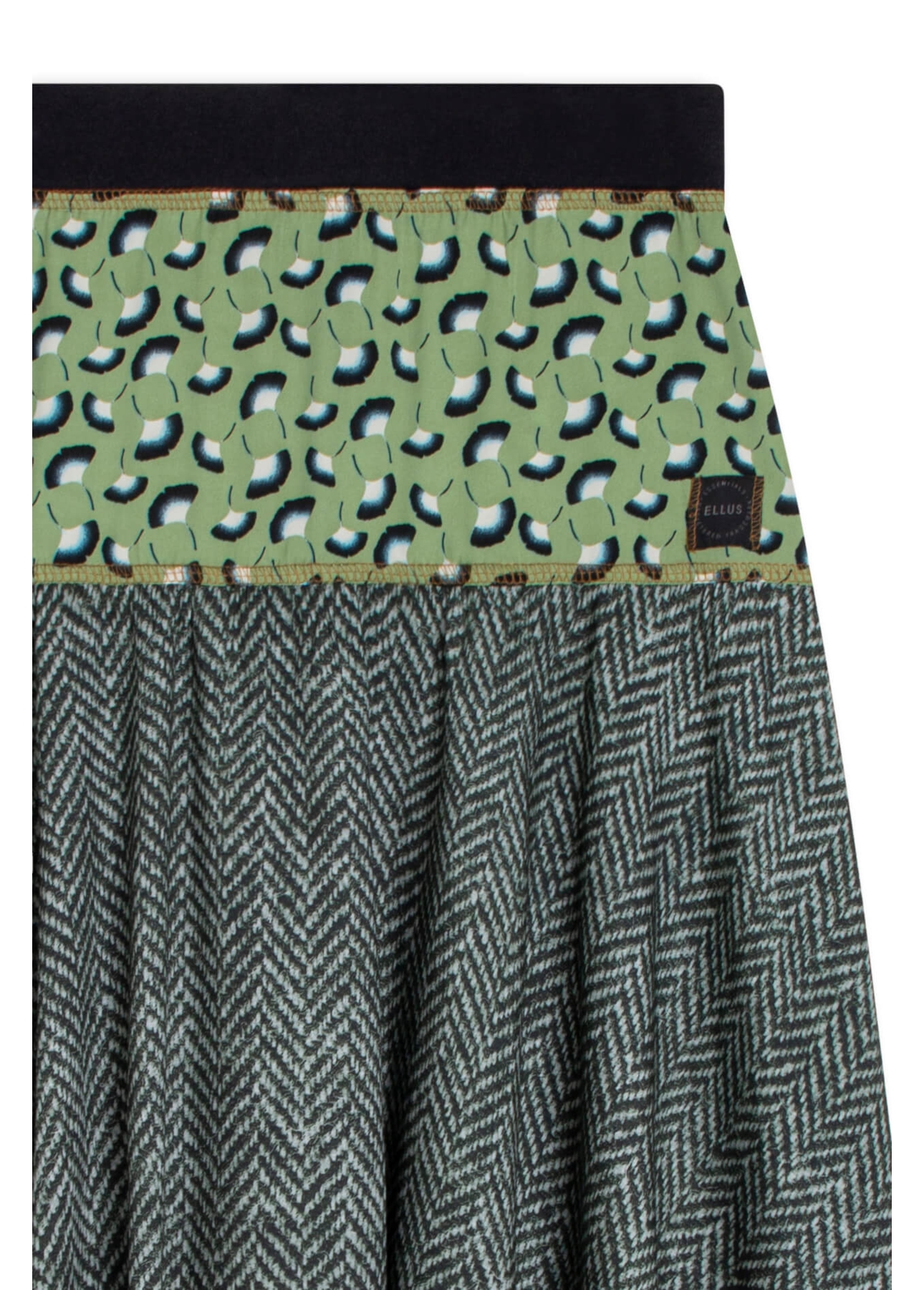 Saia Midi Luna Chevron Estampado