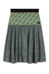 Saia Midi Luna Chevron Estampado